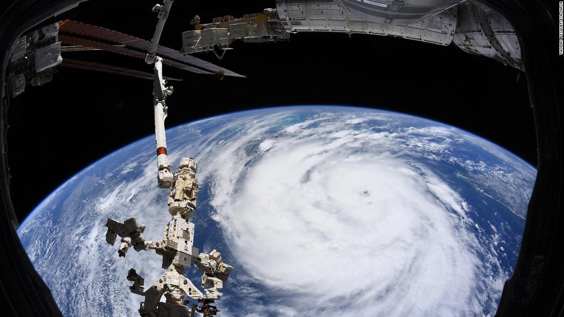 European Space Agency astronaut Thomas Pesquet took this photo of Hurricane Ida from the International Space Station on August 29.