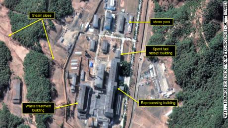 Yongbyon&#39;s  radiochemical laboratory complex is seen in this satellite image taken on March 2.