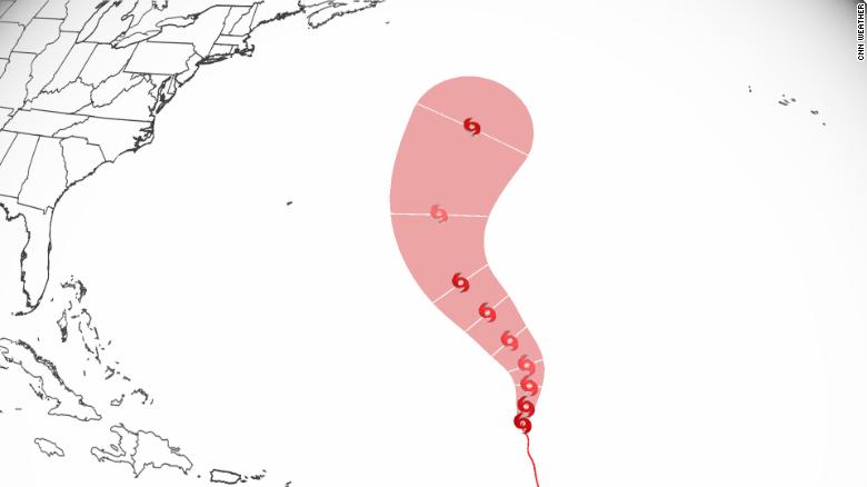 Tropical Storm Kate develops in the Atlantic