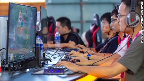 People playing online games one day before the China Digital Entertainment Expo &amp; Conference at the Shanghai New International Expo Center on Aug. 1, 2019.
