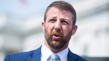 Rep. Markwayne Mullin, R-Okla., speaks during a news conference outside the Capitol in September 2020.