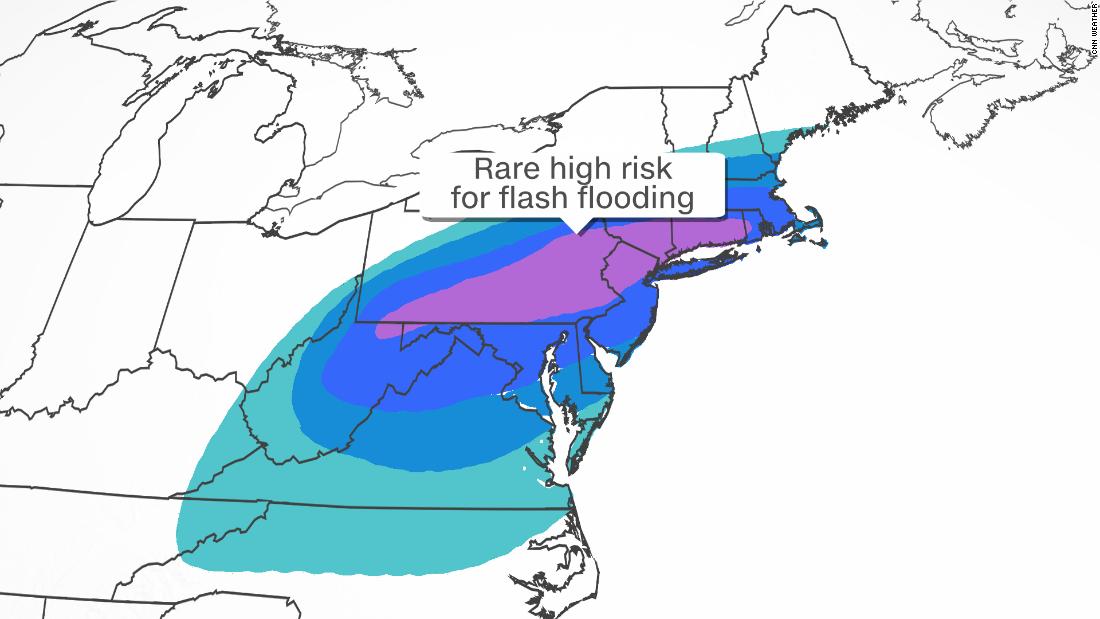 Ida will unleash deadly and damaging flash flooding in Mid-Atlantic and Northeast