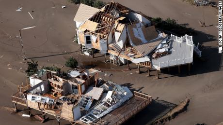 Destruction is left in the wake of Hurricane Ida on August 31 on Grand Isle.