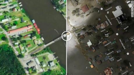Before-and-after aerial images show devastation left by Ida in Louisiana