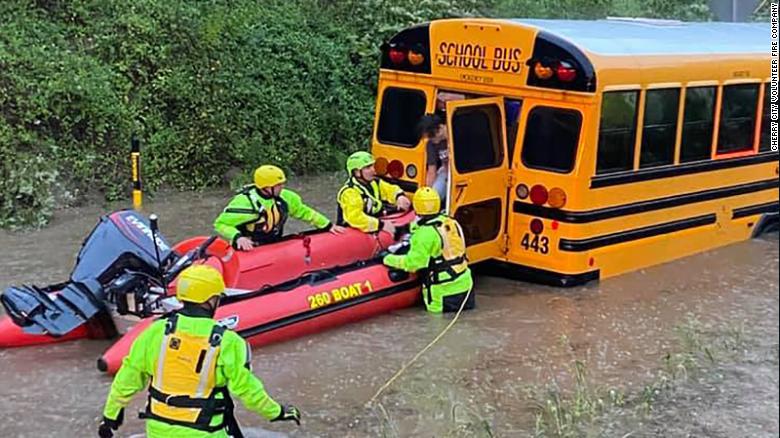 41 passengers were rescued from the school bus.