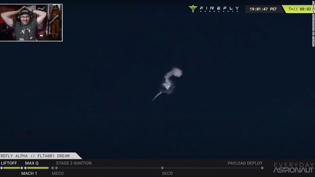 Rocket built by startup Firefly explodes off California coast