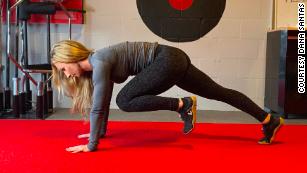 Doing mountain climbers is a high-intensity activity that will get your heart pumping.