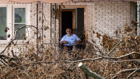 Milton Cayette Jr. was stuck in his home for two days before fallen trees could be cleared.
