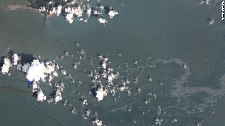 An oil leak off the coast of Louisiana spread for miles and no one knows who is responsible