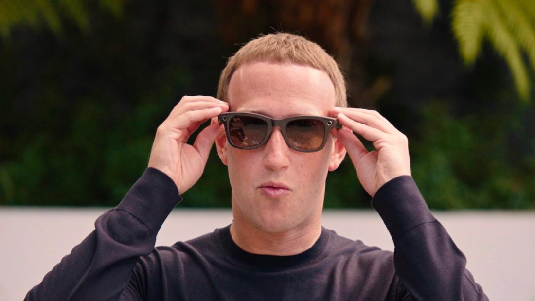 bijvoeglijk naamwoord constant passagier Watch Mark Zuckerberg announce new Facebook and Ray-Ban smart glasses | CNN  Business