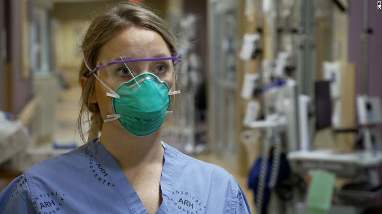 Nurse Carolyn Eddington
said the virus is detroying her town.