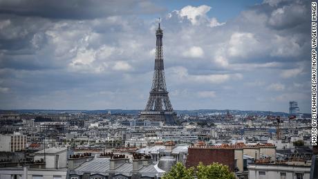 A picture taken on June 15, 2020 shows a view of the Eiffel Tower in Paris. (Photo by STEPHANE DE SAKUTIN / AFP) (Photo by STEPHANE DE SAKUTIN/AFP via Getty Images)