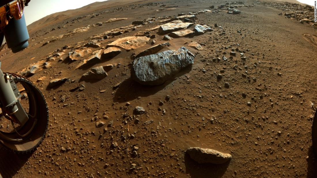 The Perseverance rover successfully collected two samples from a Martian rock, nicknamed &quot;Rochette.&quot; The rover drilled the hole on the left, called &quot;Montagnac,&quot; on September 7, and the hole on the right, known as &quot;Montdenier,&quot; on September 1. 