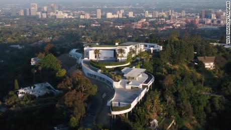 An aerial view of 105,000 square foot mansion dubbed &quot;The One.&quot; 