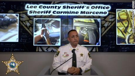 Lee County Sheriff  Carmine Marceno showed evidence collected from two students&#39; homes. 