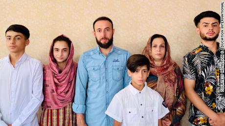 US nonprofit worker Zamarai Ahmadi, third from left, was applying for a visa to the US for himself, his wife Anisa, and their children Zamir, Zamira, Faisal and Farzad.