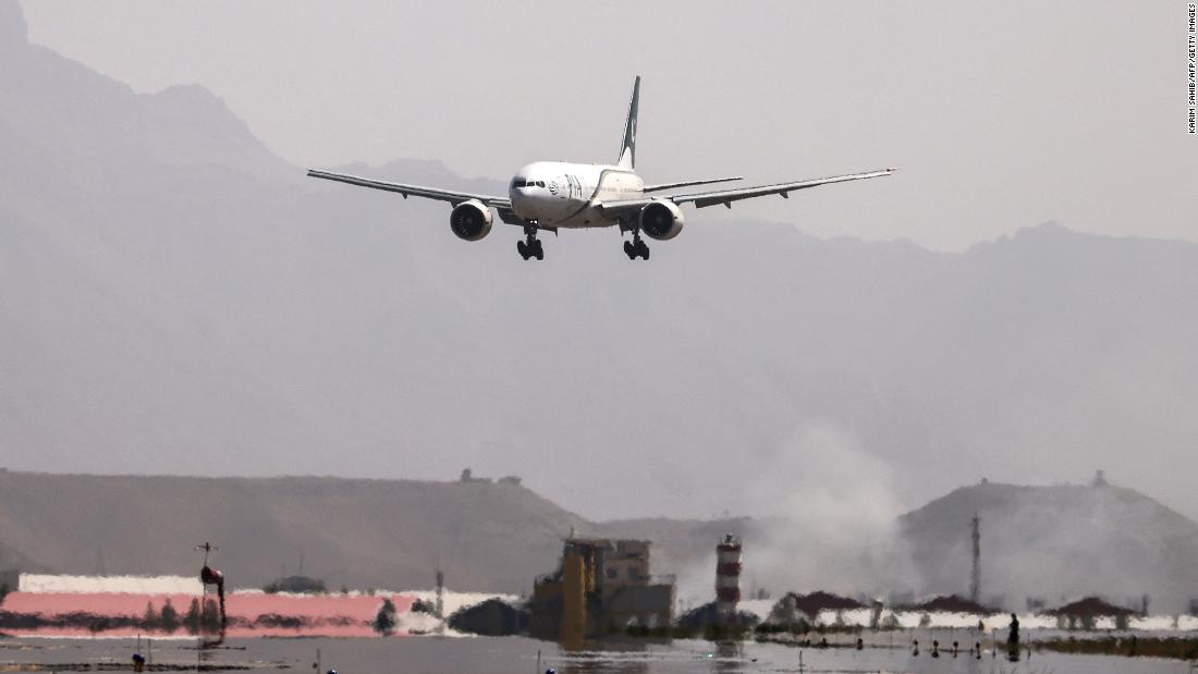 First Pakistan International Airlines flight since foreign troop withdrawal lands in Kabul