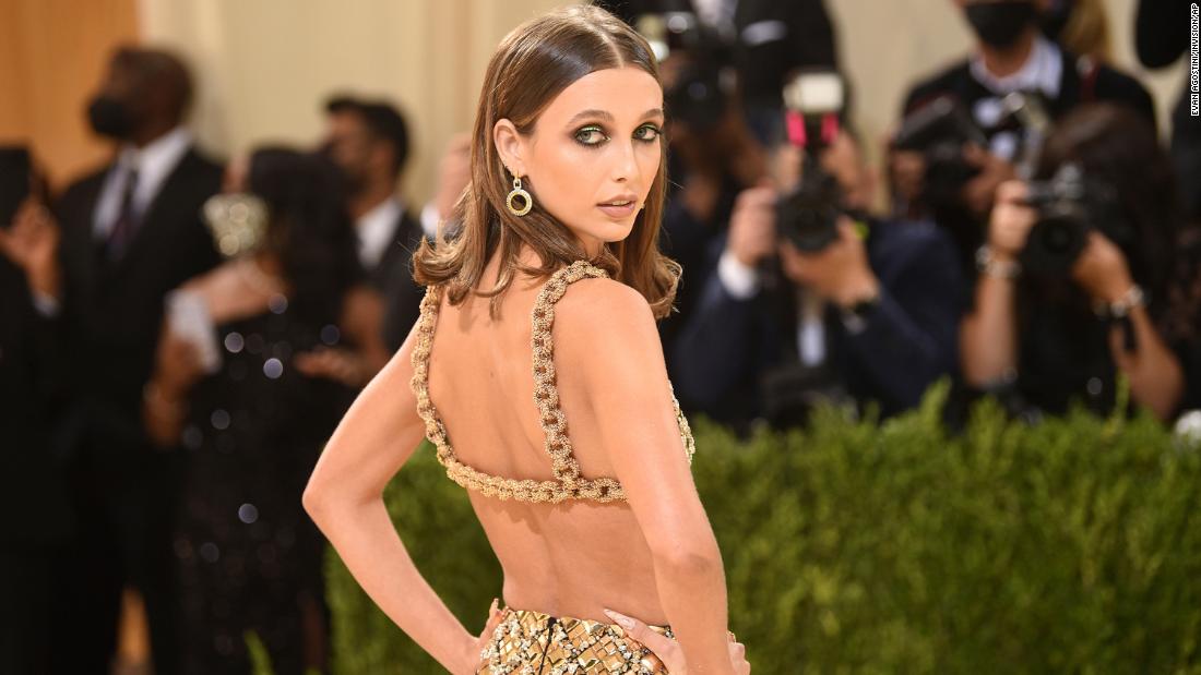 Social media stars were represented on the red carpet, with YouTube star Emma Chamberlain wearing a gold cut-out Louis Vuitton gown with chain straps. 