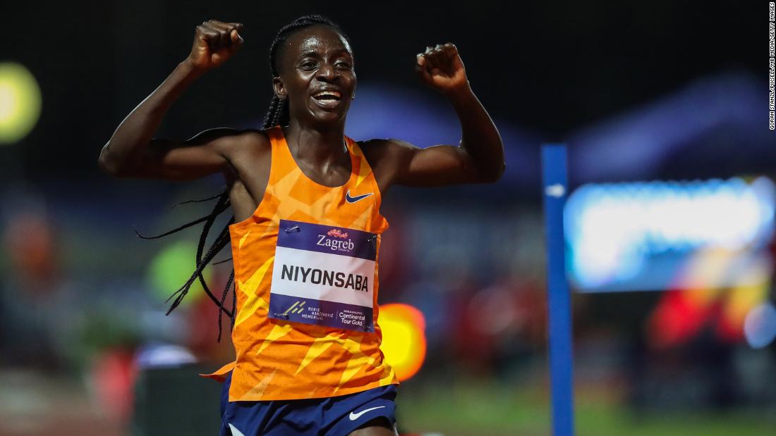 Burundi's Francine Niyonsaba, who has an intersex condition, breaks world record