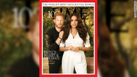 Meghan and Harry grace one of the multiple covers of Time showcasing the publication&#39;s annual list of the 100 most influential people.