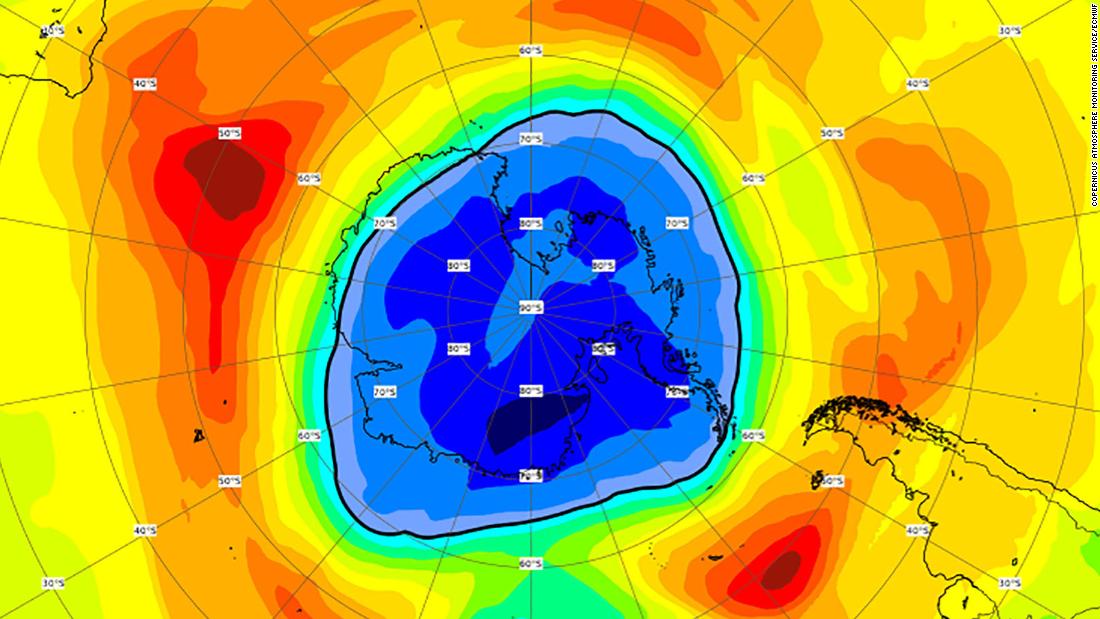 The ozone hole over the South Pole is now bigger than Antarctica - CNN