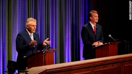McAuliffe and Youngkin spar over Covid vaccine requirements in first Virginia debate 