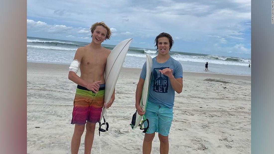 Teen surfer bitten by shark off Florida beach escapes with 9 stitches