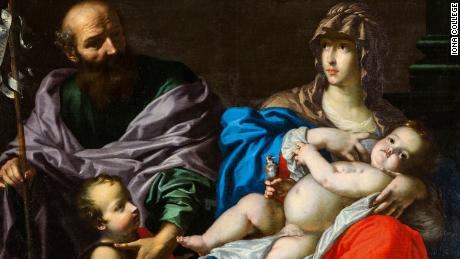 The 17th century painting was created by Cesare Dandini and is called the &quot;Holy Family with the Infant St. John.&quot;