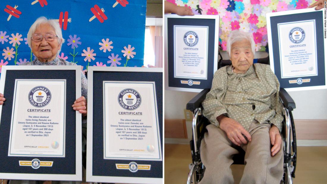 Japanese sisters age 107 certified as world’s oldest identical twins – CNN