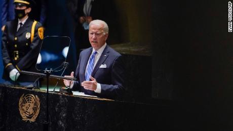 Biden addresses the UN General Assembly on Tuesday.
