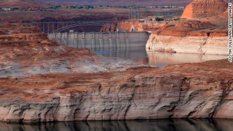 The Glen Canyon Dam at Lake Powell in Arizona in June.