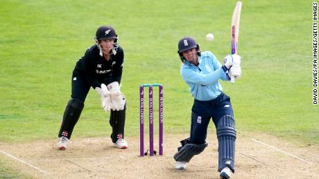 England&#39;s Danni Wyatt plays a shot against New Zealand during last week&#39;s ODI. 