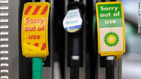 When BP closes some service stations, the British line up for gas