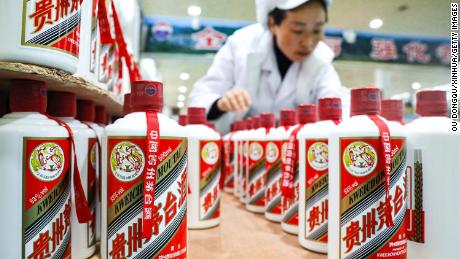 A worker at the Kweichow Moutai distillery in Maotai, located in Renhuai in southwest China&#39;s Guizhou Province.