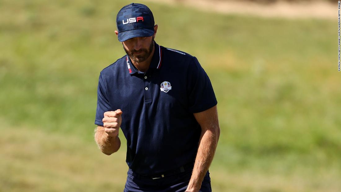 Team US on the brink of regaining Ryder Cup behind Dustin Johnson excellence