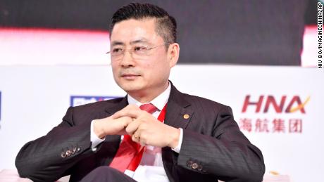 HNA Group CEO Tan Xiangdong attending a conference in Beijing in November 2017.