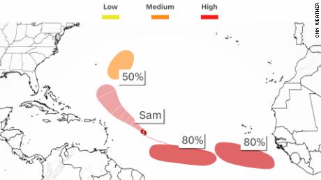 The four areas to watch in the Atlantic Basin this week.