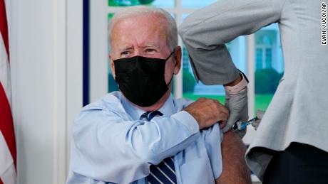 Biden receives his Covid-19 booster shot: Vaccines &#39;can save your life and ... can save the lives of those around you&#39;