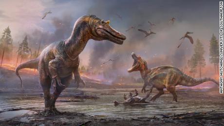 & # 39;  garza cara de cocodrilo '  Es uno de los dos nuevos descubrimientos de dinosaurios en la Isla de Wight.