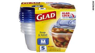 GladWare Home Snack Food Storage Containers, Small Rectangle Holds 9 Ounces  of Food, 5 Count Set , With Glad Lock Tight Seal, BPA Free Containers and  Lids Home Collection 9 oz - 5 Count 