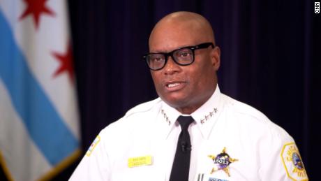 Chicago Police Superintendent David Brown says &quot;violent people in possession of weapons&quot; are responsible for uptick in shootings.
