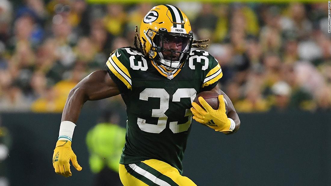 The Green Bay Packers added a pocket to Aaron Jones' jersey so he
