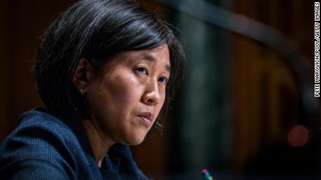 Katherine C. Tai, United States Trade Representative, testifies during a Senate Finance Committee hearing on May 12, 2021 in Washington, DC.