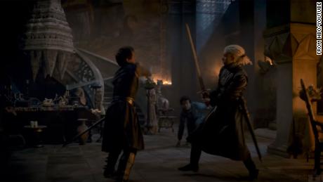 "House of the Dragon." a fight scene of