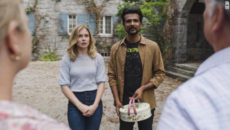 Rose McIver and Utkarsh Ambudkar in &quot;Ghosts.&quot;