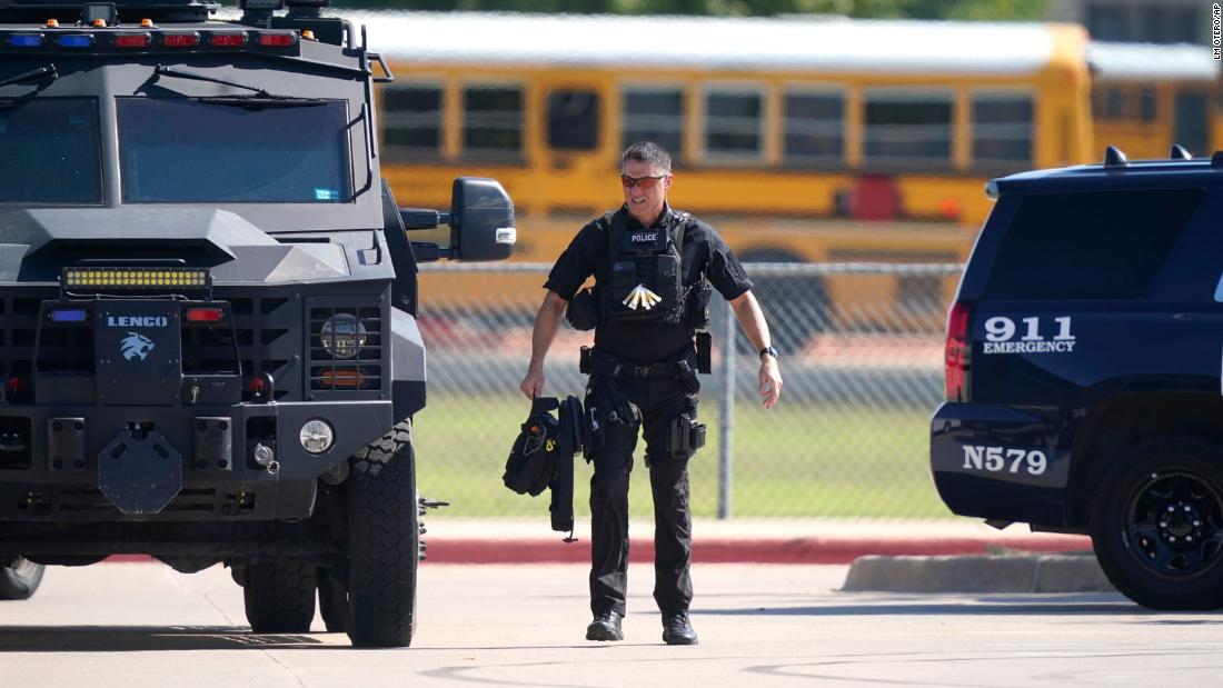 Four people were injured at Timberview High School in Arlington, Texas, after a fight between two people, police say
