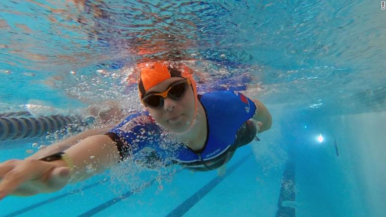 The first leg of an IRONMAN triathlon kicks off with a 2.4-mile swim.