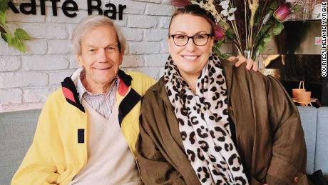 Melanie McTighe and her father in mid-2020, during a break in Sydney&#39;s Covid-19 restrictions.