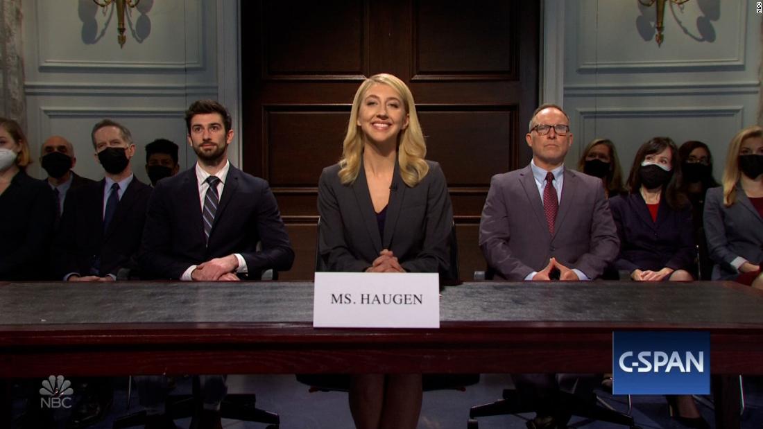 ‘SNL’ has the Facebook whistleblower help Congress understand social media