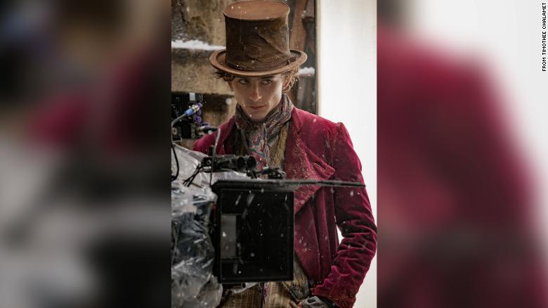 Timothée Chalamet shares first pictures of his Willy Wonka transformation